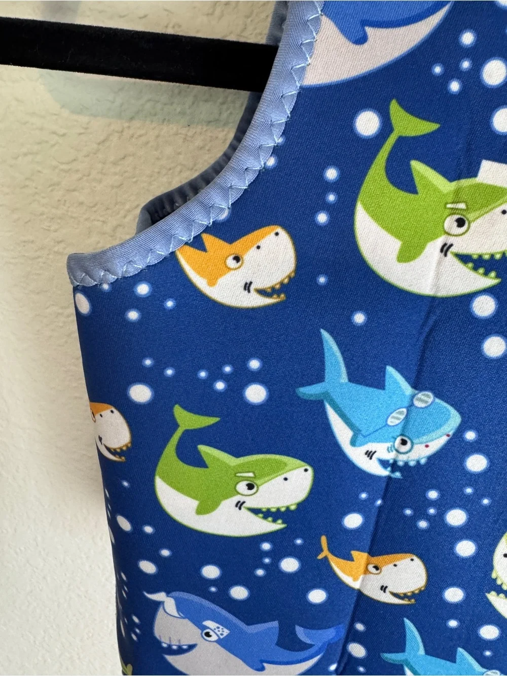 Swimways Kids Swim Aid Vest Blue Shark Print M/L 33-55 lb 22